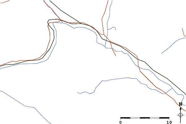 Roads and rivers close to Goldegg