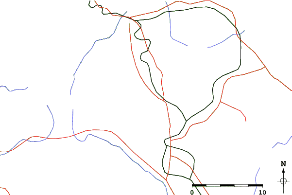 Roads and rivers close to Greenpia Onuma