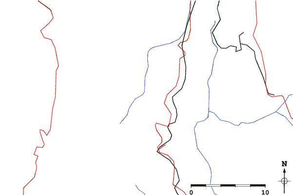 Roads and rivers close to Gresse en Vercors