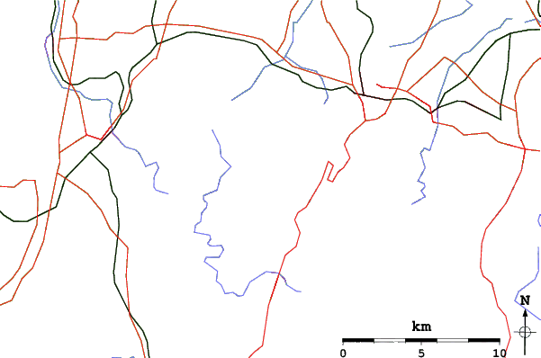 Roads and rivers close to Hahnenklee