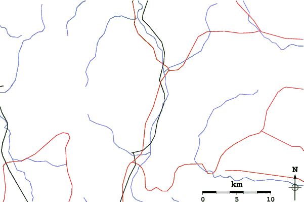 Roads and rivers close to Hakuba Cortina Kokusai