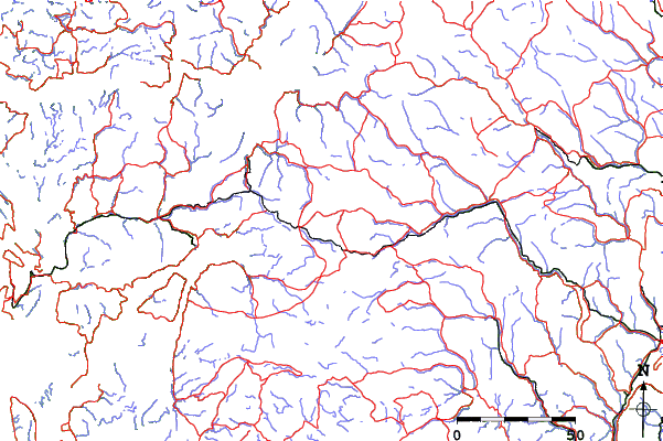 Roads and rivers close to Hallingskarvet
