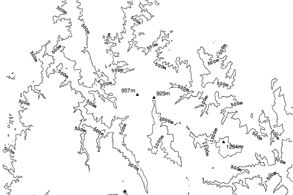 Hiraniwa Kogen neighbourhood contours