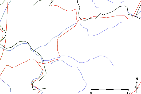 Roads and rivers close to Hittisau/Hochhäderich
