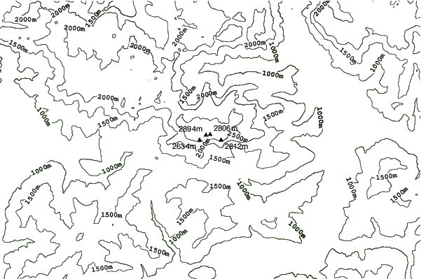 Hochkönig neighbourhood contours