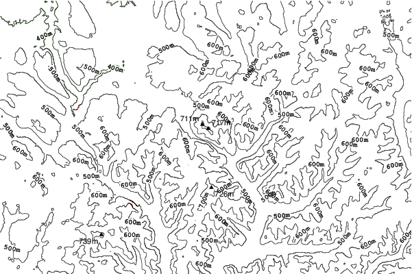 Holiday Valley neighbourhood contours