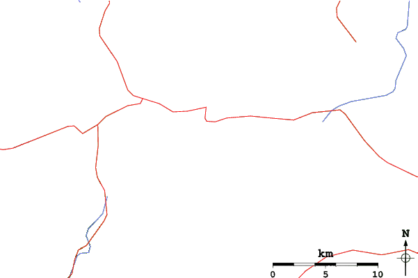 Roads and rivers close to Hoodoo Ski Area
