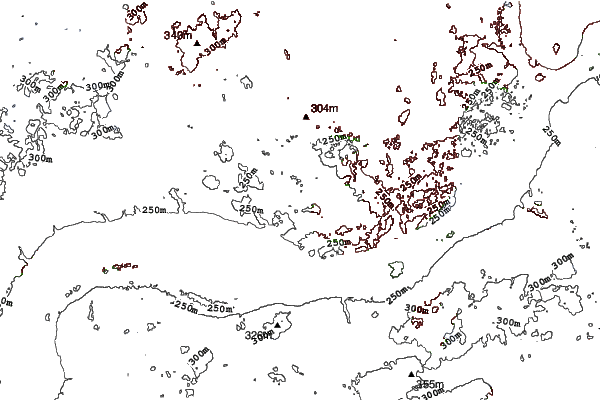 Hyland Ski and Snowboard Area neighbourhood contours