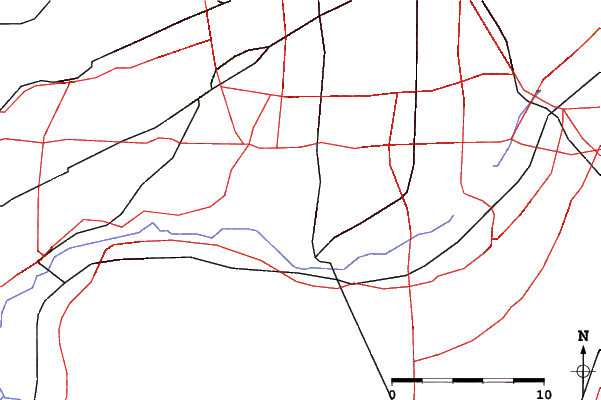 Roads and rivers close to Hyland Ski and Snowboard Area