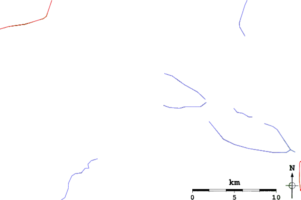 Roads and rivers close to Ice Creek Lodge
