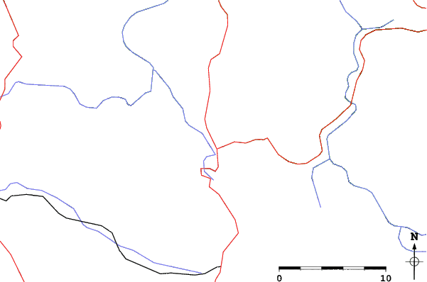 Roads and rivers close to Igriste - Vlasenica
