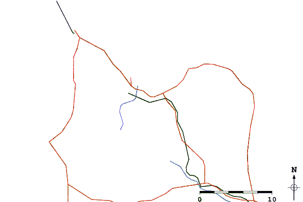 Roads and rivers close to Imabetsu Choei