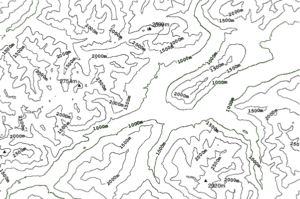 Imster Bergbahnen neighbourhood contours