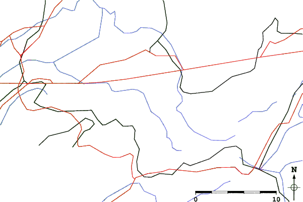 Roads and rivers close to Isny-Maierhöfen-Riedholz/Iberg