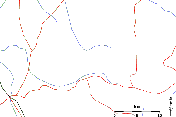 Roads and rivers close to Jihua Ski Resort