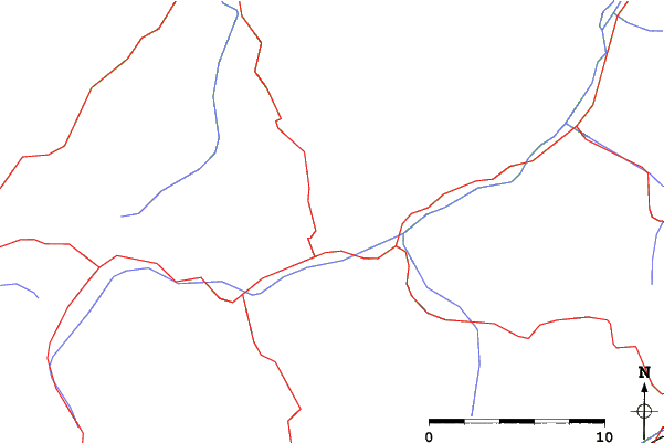 Roads and rivers close to Jöchelspitze