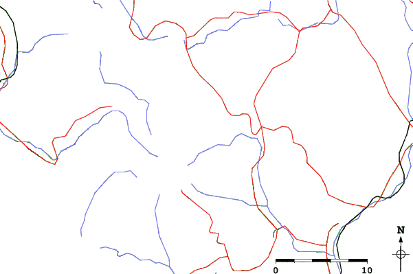 Roads and rivers close to Kaida Kogen Mia