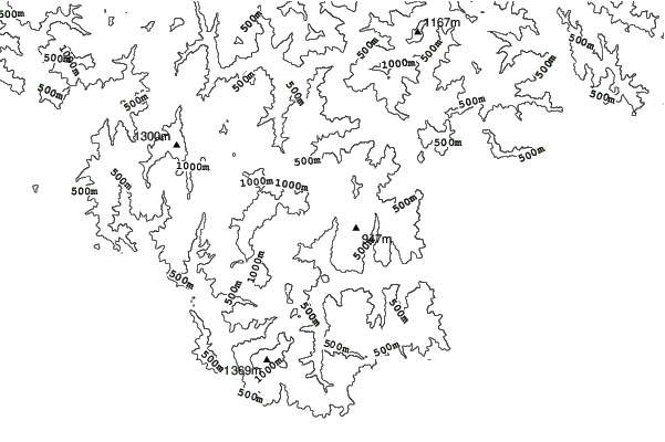 Kasuga Chojadaira neighbourhood contours