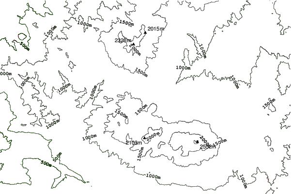 Kazawa Snow Area neighbourhood contours