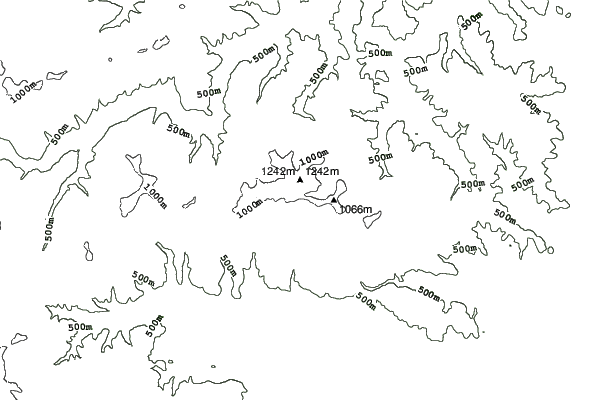 Kojšovsků hoľu/Skipark Erika neighbourhood contours