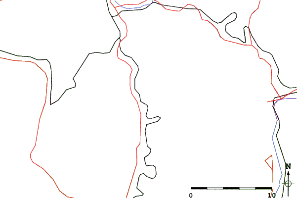 Roads and rivers close to Krahule - Skalka