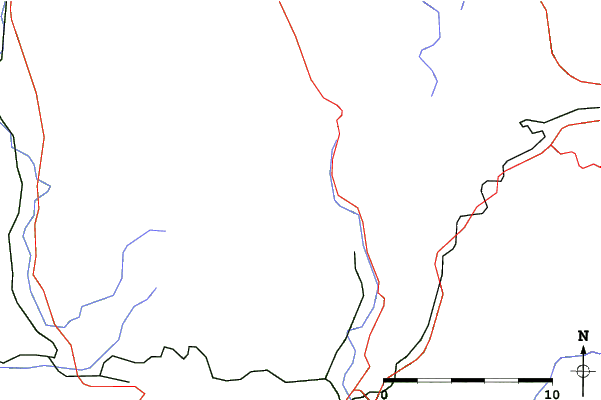 Roads and rivers close to Kraličák