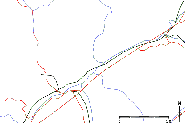 Roads and rivers close to Kramsach