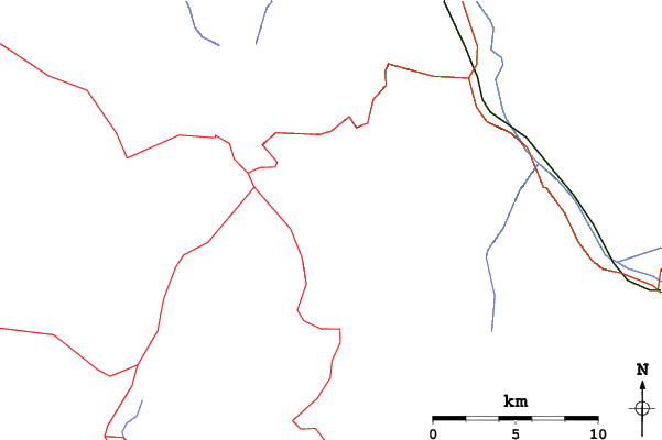 Roads and rivers close to Kupres