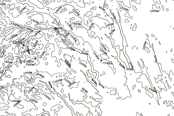 Kvitfjell Alpine Centre neighbourhood contours