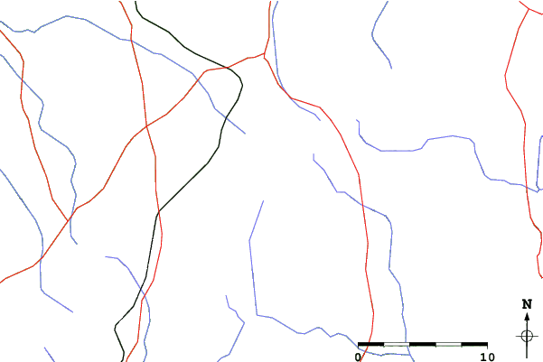 Roads and rivers close to La-Pinilla