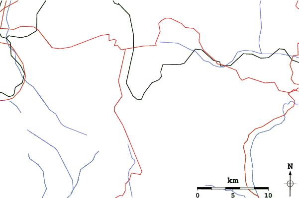 Roads and rivers close to Laceno