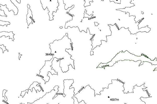 Las Leñas neighbourhood contours