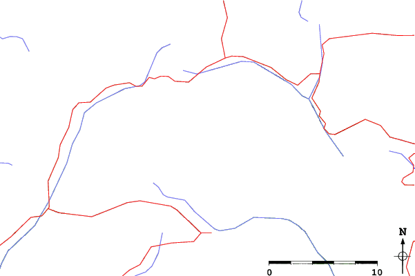Roads and rivers close to Latsch