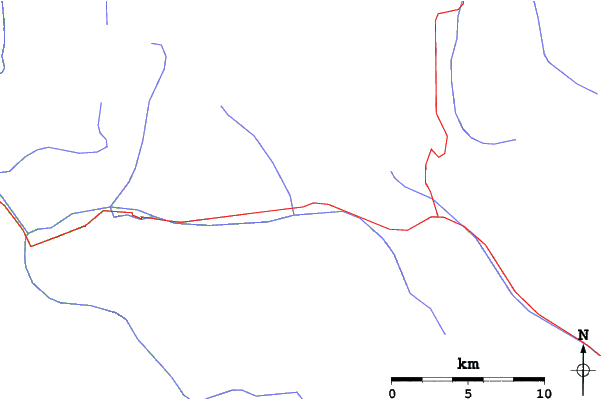 Roads and rivers close to Le Chazelet