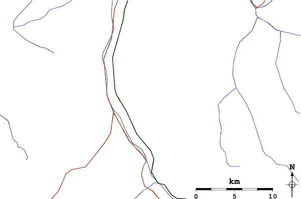 Roads and rivers close to Le Grand Coin