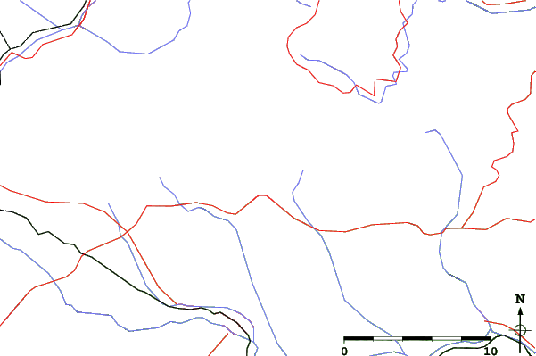 Roads and rivers close to Levoča - Závada