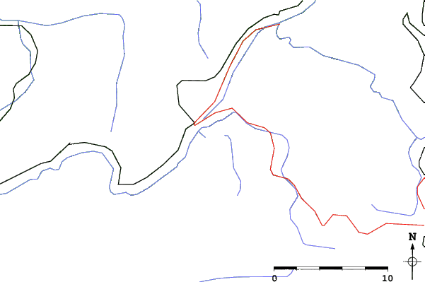 Roads and rivers close to Lunz am See