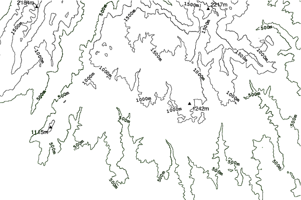 Malga San Giorgio neighbourhood contours