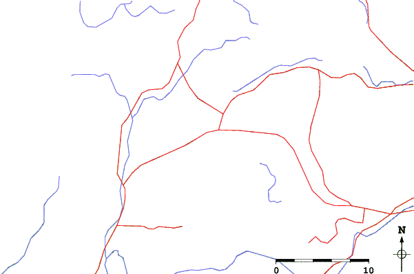 Roads and rivers close to Marunuma Kogen