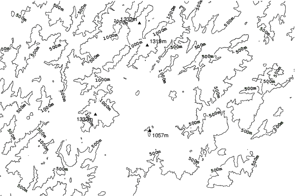 Megahira Onsen Megahira neighbourhood contours