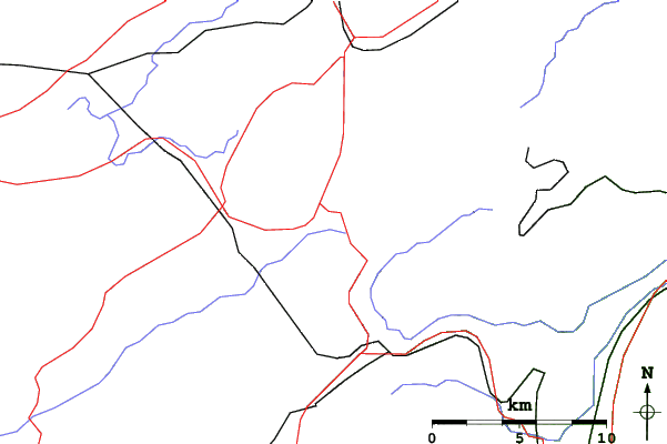 Roads and rivers close to Métabief