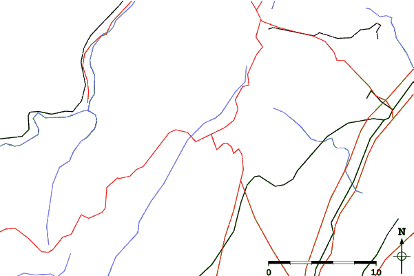 Roads and rivers close to Mijoux-La Faucille-Lelex