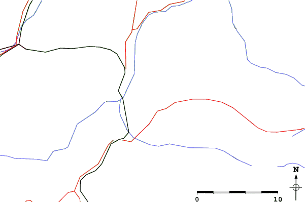 Roads and rivers close to Mittenwald/Dammkar