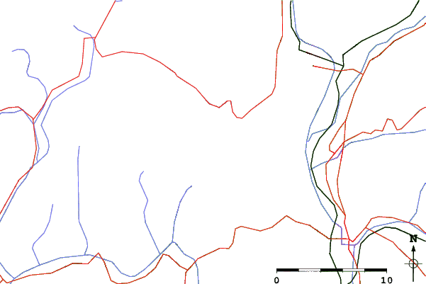 Roads and rivers close to Molveno