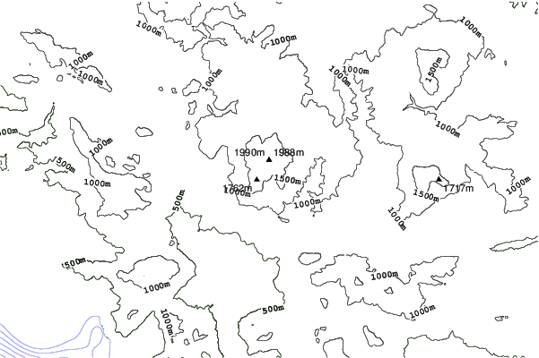 Monte Sirino neighbourhood contours