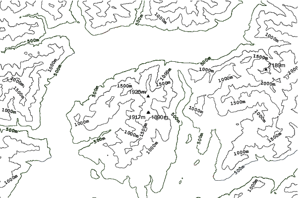 Monte Tamaro neighbourhood contours