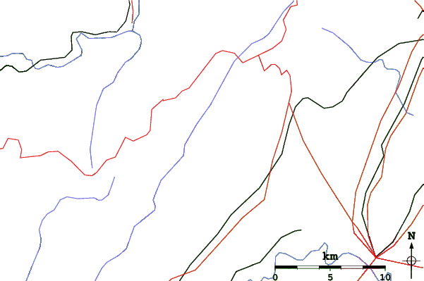 Roads and rivers close to Monts-Jura (Lélex/Crozet)