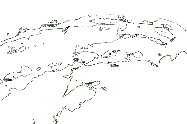 Mount Bohemia neighbourhood contours