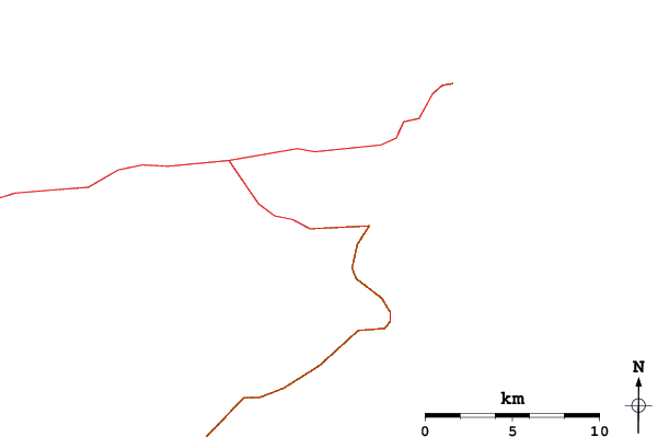 Roads and rivers close to Mount Bohemia