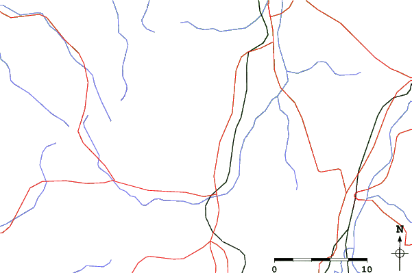 Roads and rivers close to Myoko Ski Park